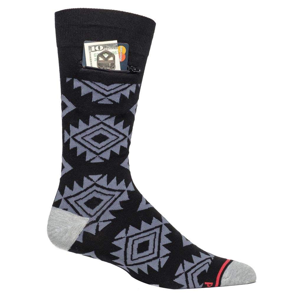 
                  
                    Pocket Socks®, Aztek Black, Mens
                  
                