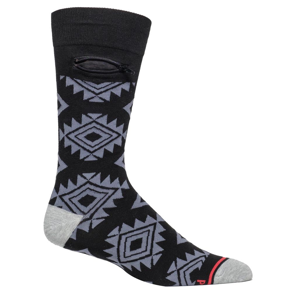 
                  
                    Pocket Socks®, Aztek Black, Mens
                  
                