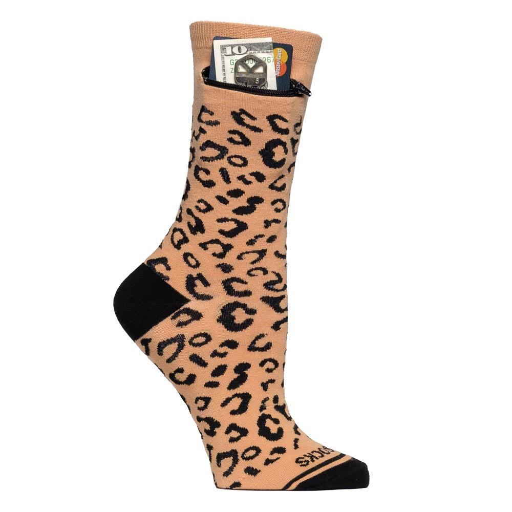 Pocket Socks®, Cheetah, Womens  - Deluxe