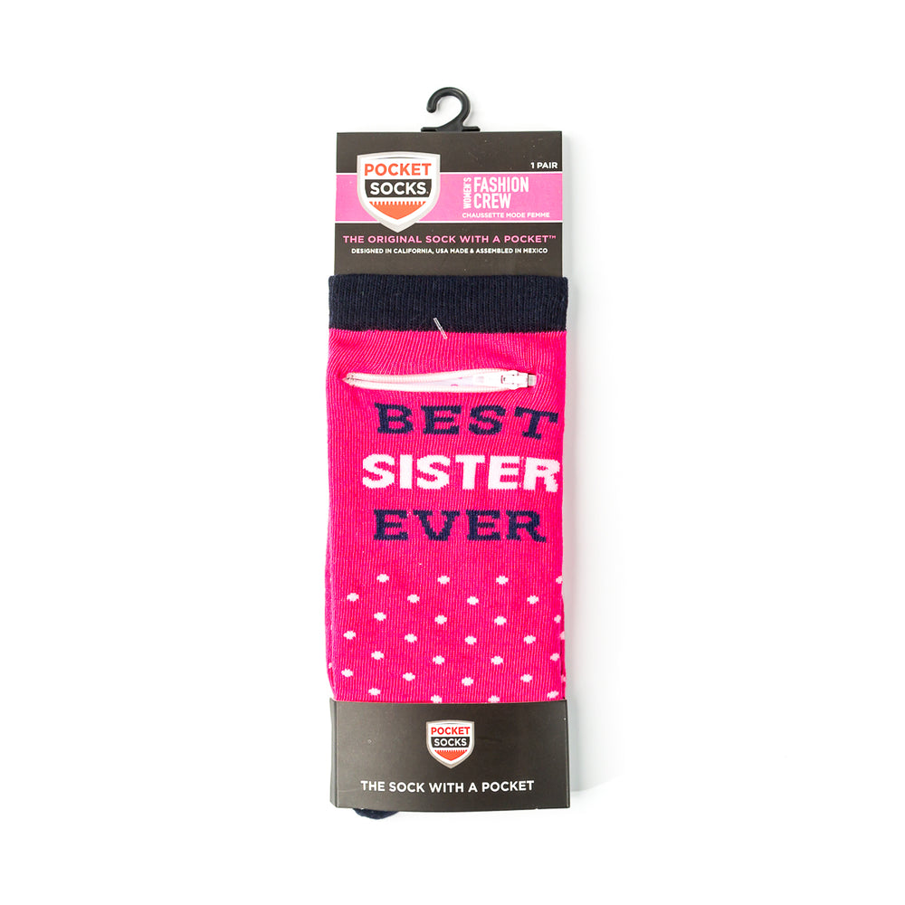 
                  
                    Pocket Socks® Best Sister, Womens
                  
                