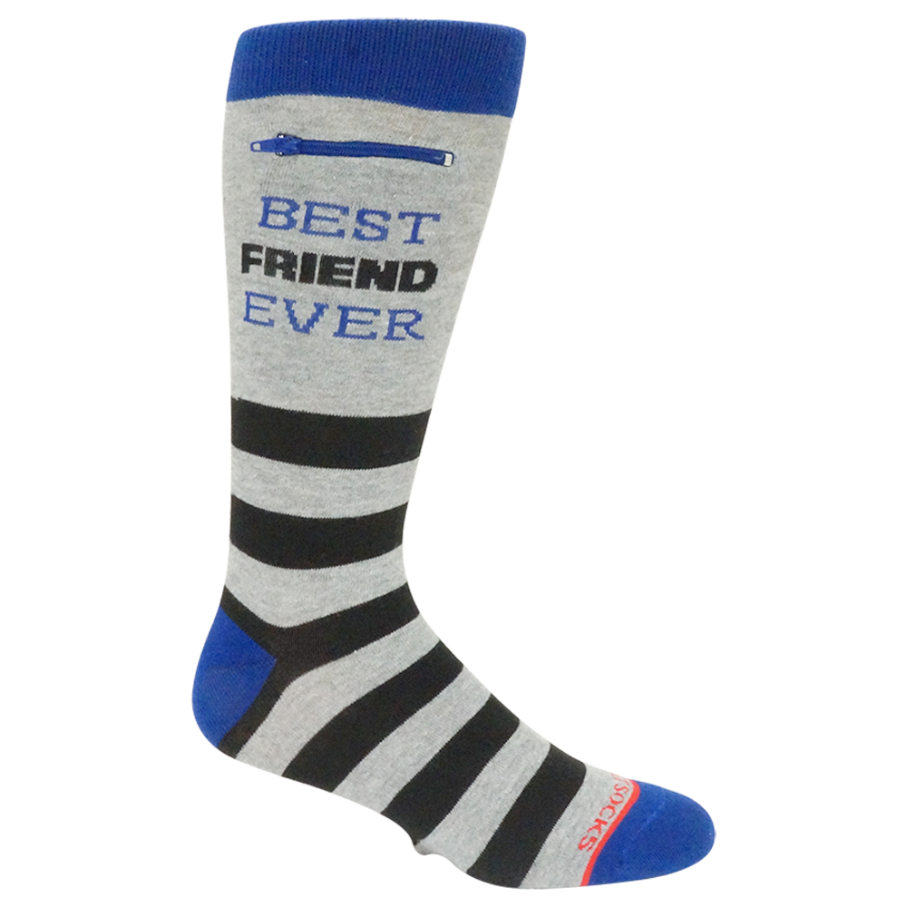 
                  
                    Pocket Socks® Best Friend Rugby Stripe, Black Purple, Mens
                  
                