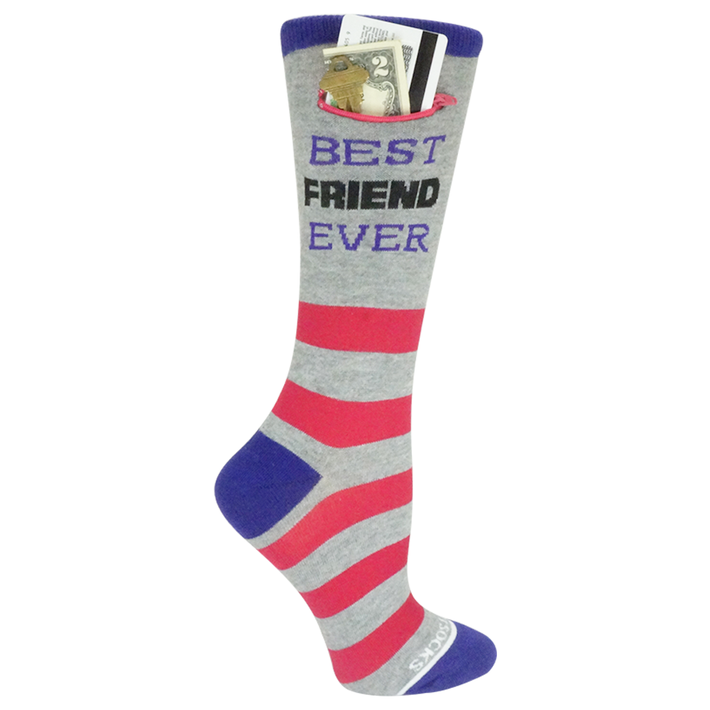 
                  
                    Pocket Socks® Best Friend, Rugby Stripe, Purple/Pink, Womens
                  
                