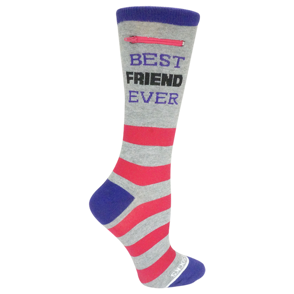 
                  
                    Pocket Socks® Best Friend, Rugby Stripe, Purple/Pink, Womens
                  
                