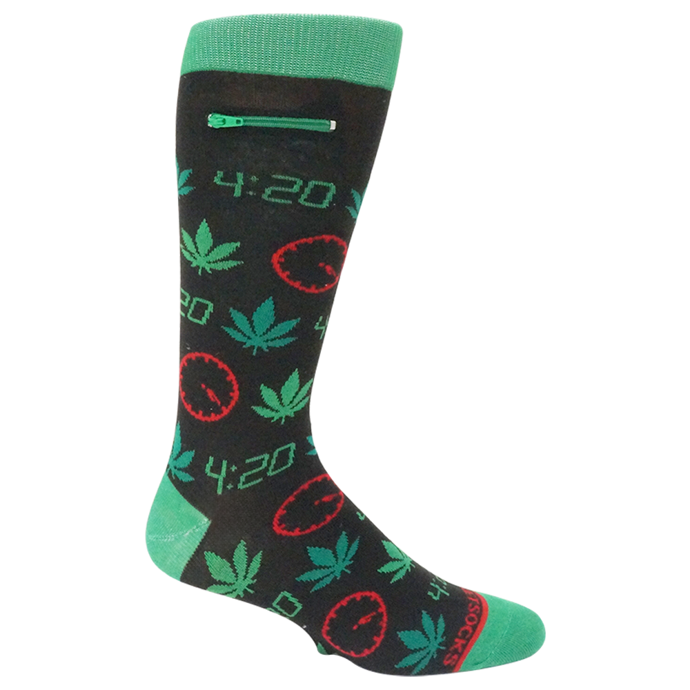 Pocket Socks® 420 O'Clock, Black, Mens