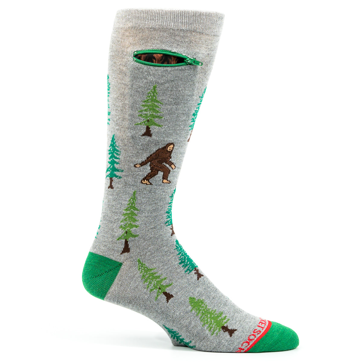 
                  
                    Pocket Socks® Sasquatch on Grey, Mens
                  
                