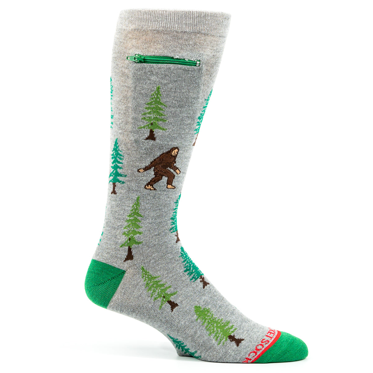 
                  
                    Pocket Socks® Sasquatch on Grey, Mens
                  
                