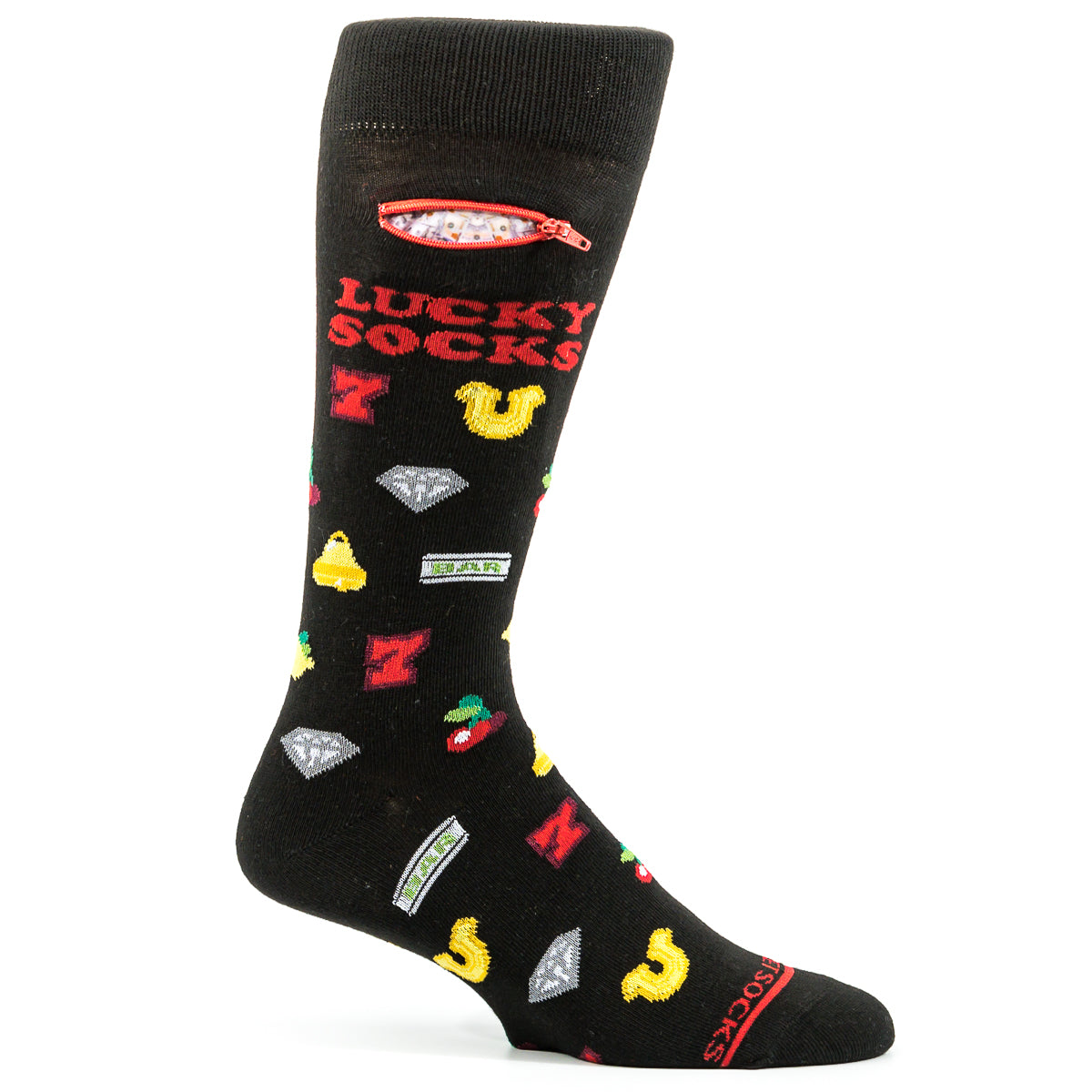 
                  
                    Pocket Socks® Lucky Slots on Black, Mens
                  
                