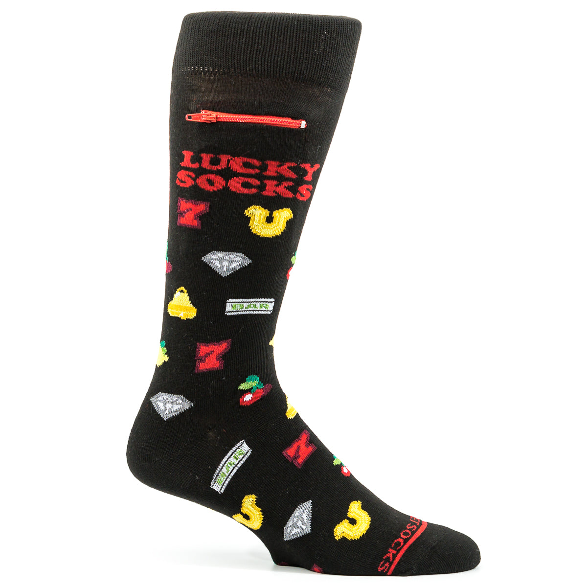 
                  
                    Pocket Socks® Lucky Slots on Black, Mens
                  
                