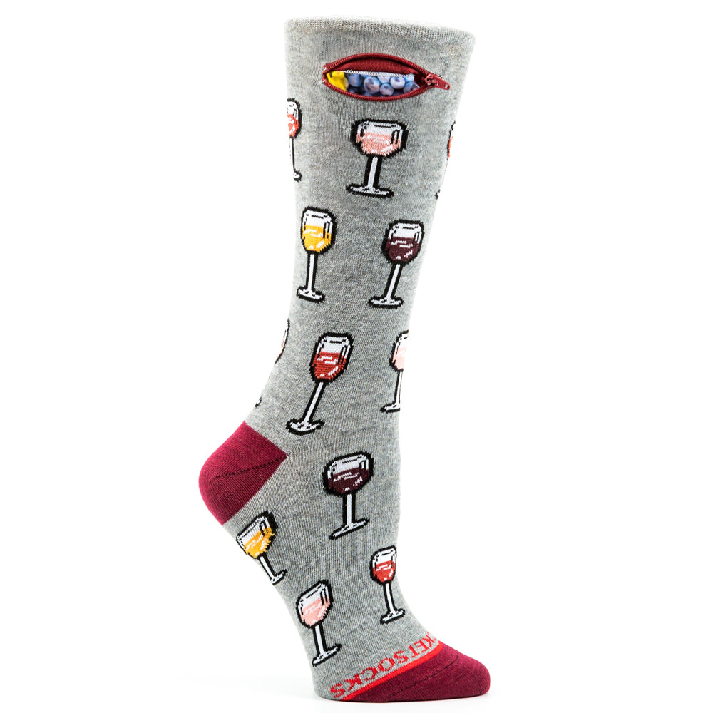
                  
                    Pocket Socks® Wine Shades on Grey, Womens
                  
                