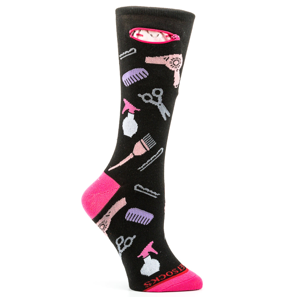 
                  
                    Pocket Socks® Hairdresser on Black, Womens
                  
                