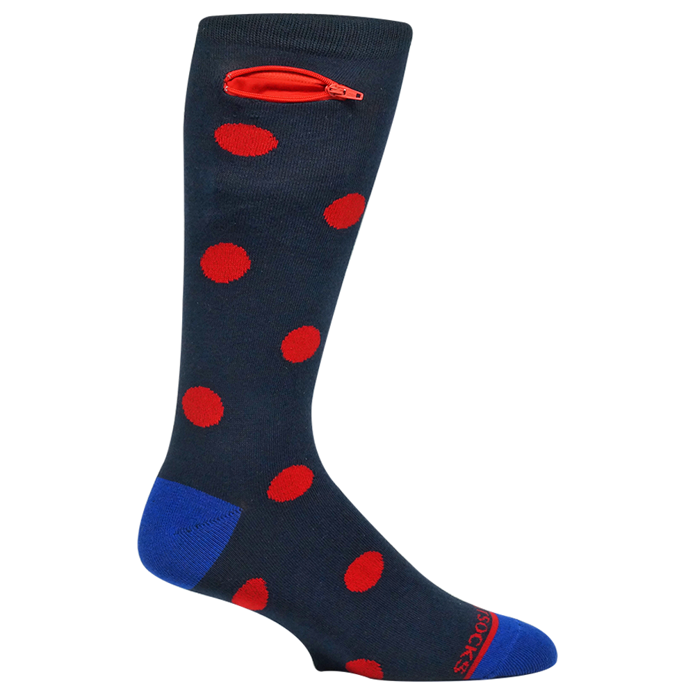 Pocket Socks® Navy Red, Mens