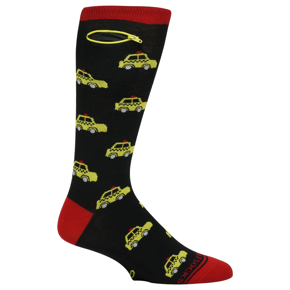 
                  
                    Pocket Socks®, Taxis on Black, One Size Fits Most
                  
                