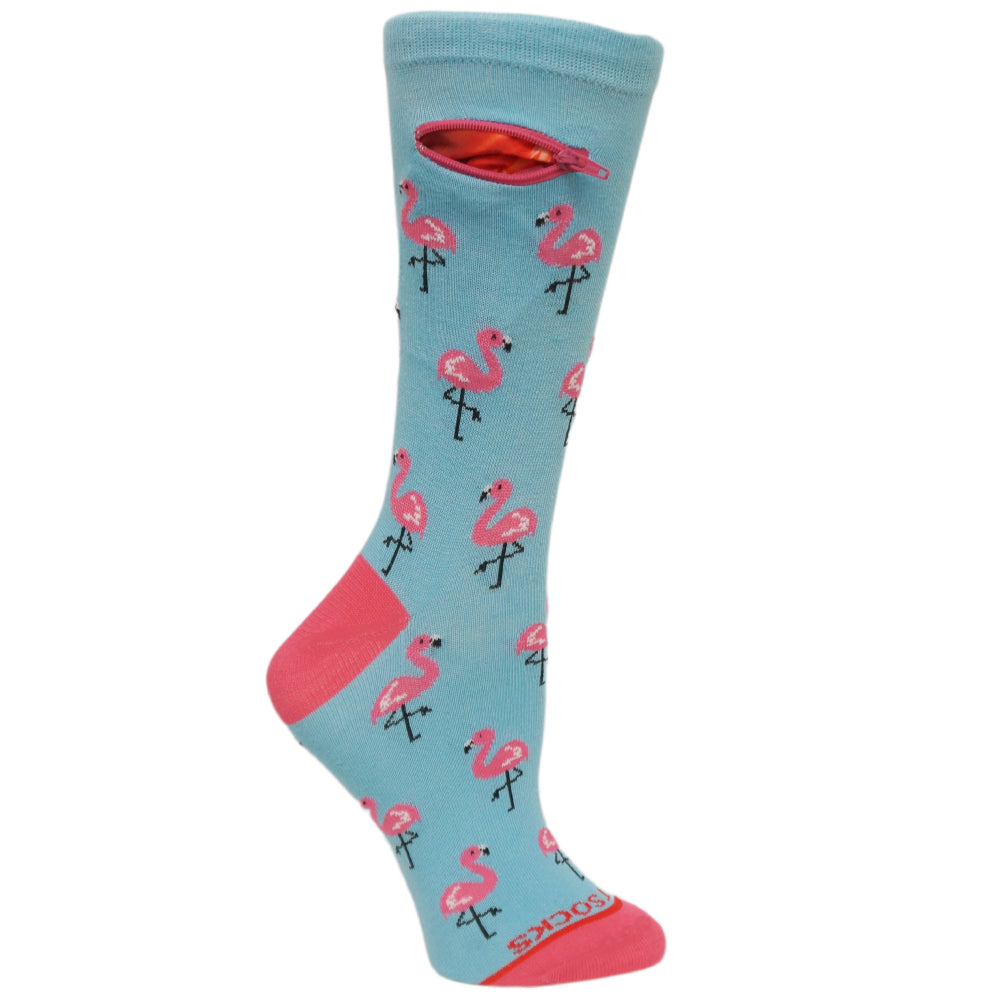 Pocket Socks® Flamingos, Womens