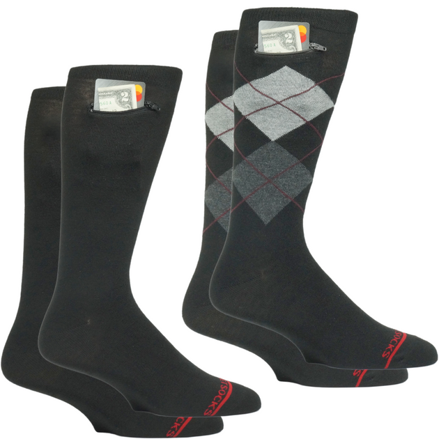 2-pack Crew Socks - Pattern & Solid, Mens