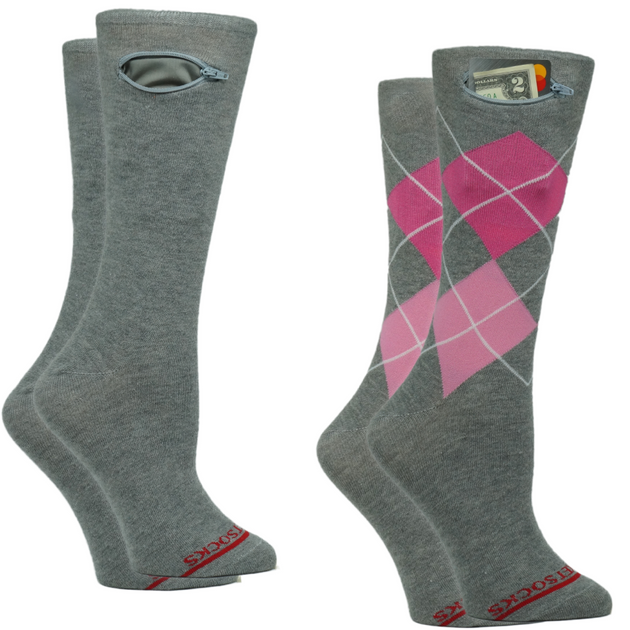 2-pack Crew Socks - Pattern & Solid, Womens