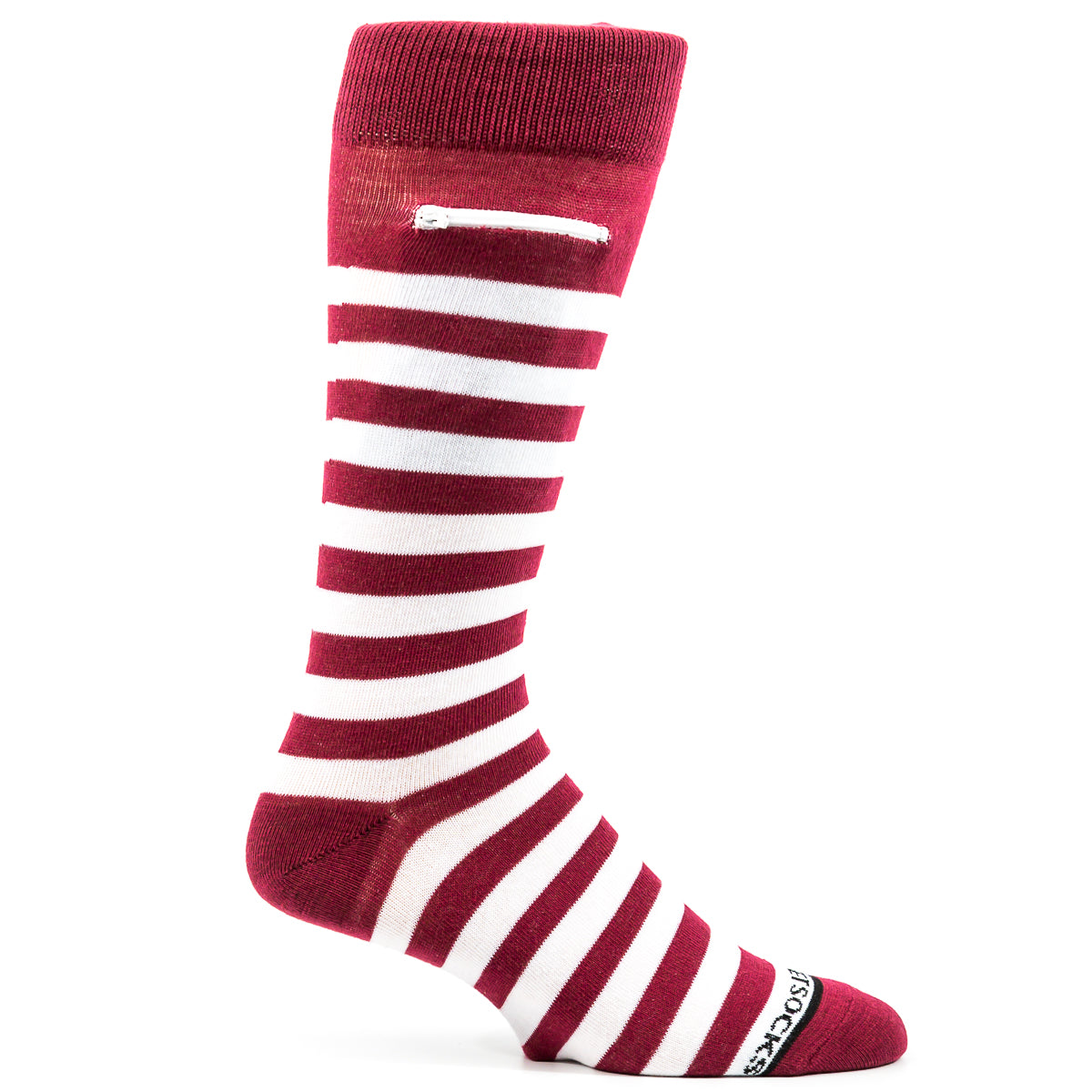 
                  
                    Crimson/Cardinal - White , Fashion Crew Pocket Socks®
                  
                