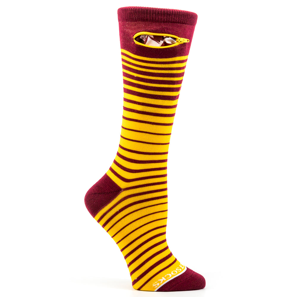 
                  
                    Cardinal - Yellow/Gold, Fashion Crew Pocket Socks®
                  
                