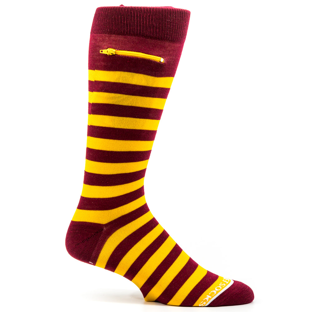 
                  
                    Cardinal - Yellow/Gold, Fashion Crew Pocket Socks®
                  
                