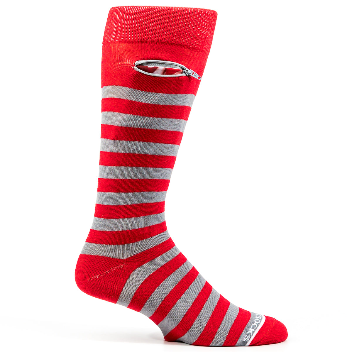 Red - Grey, Fashion Crew Pocket Socks®