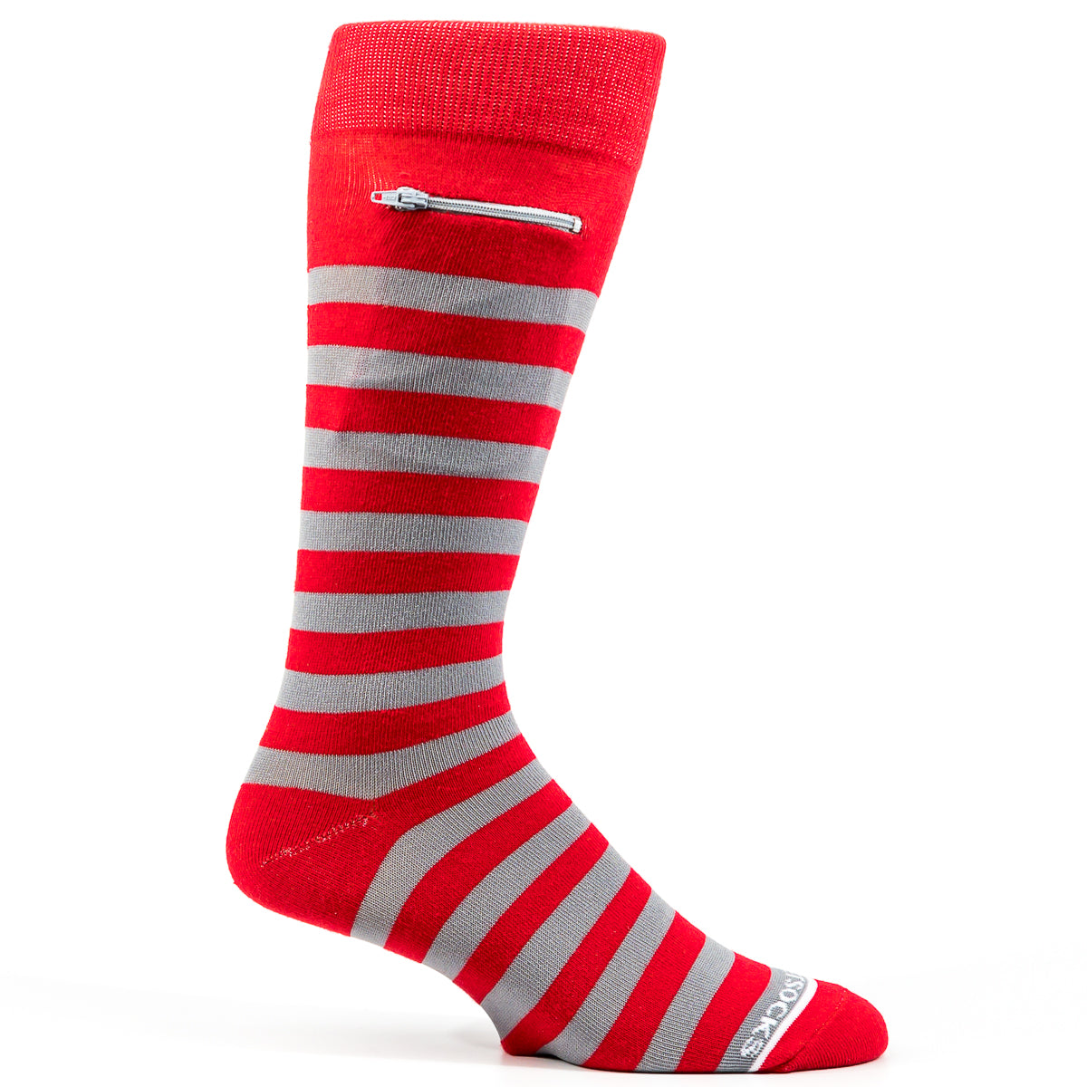 Red - Grey, Fashion Crew Pocket Socks®
