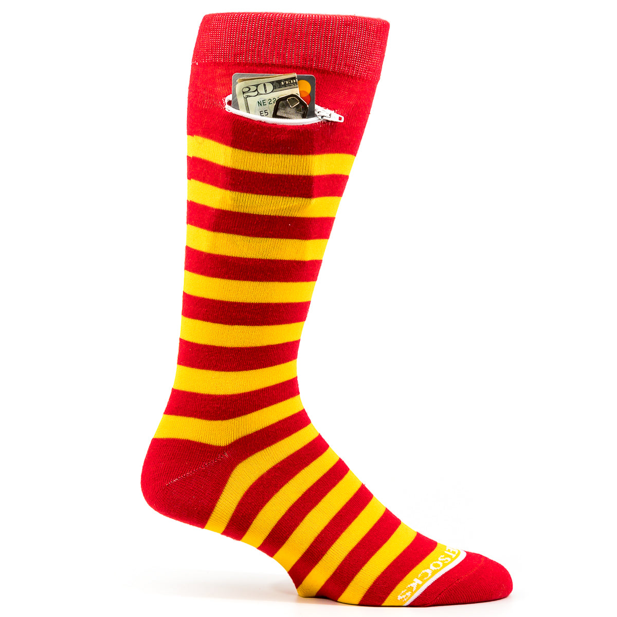 Red - Yellow, Fashion Crew Pocket Socks®