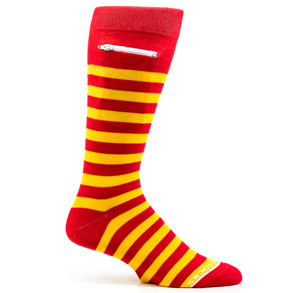 
                  
                    Red - Yellow, Fashion Crew Pocket Socks®
                  
                