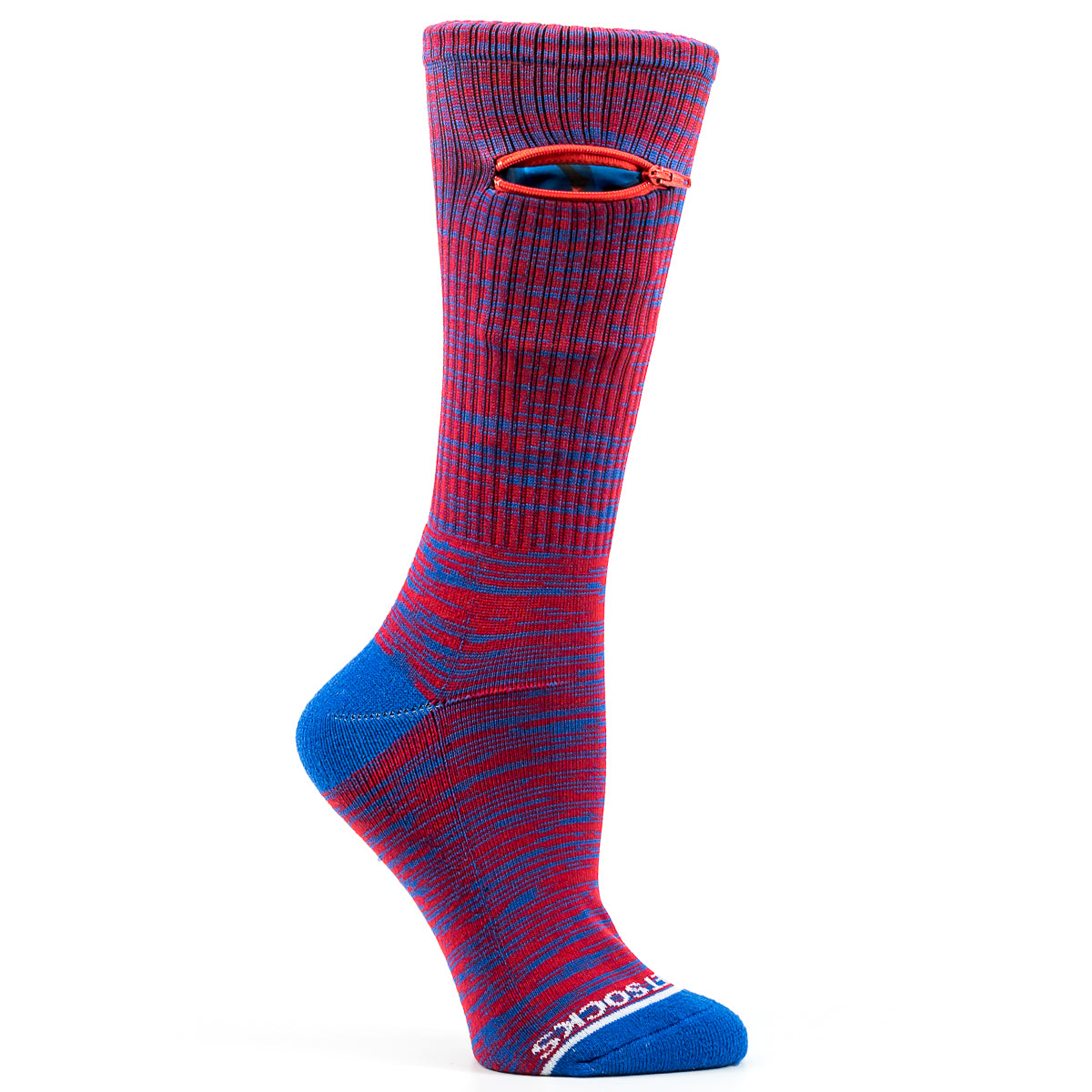 
                  
                    Red - Blue, Sport Crew Pocket Socks®
                  
                