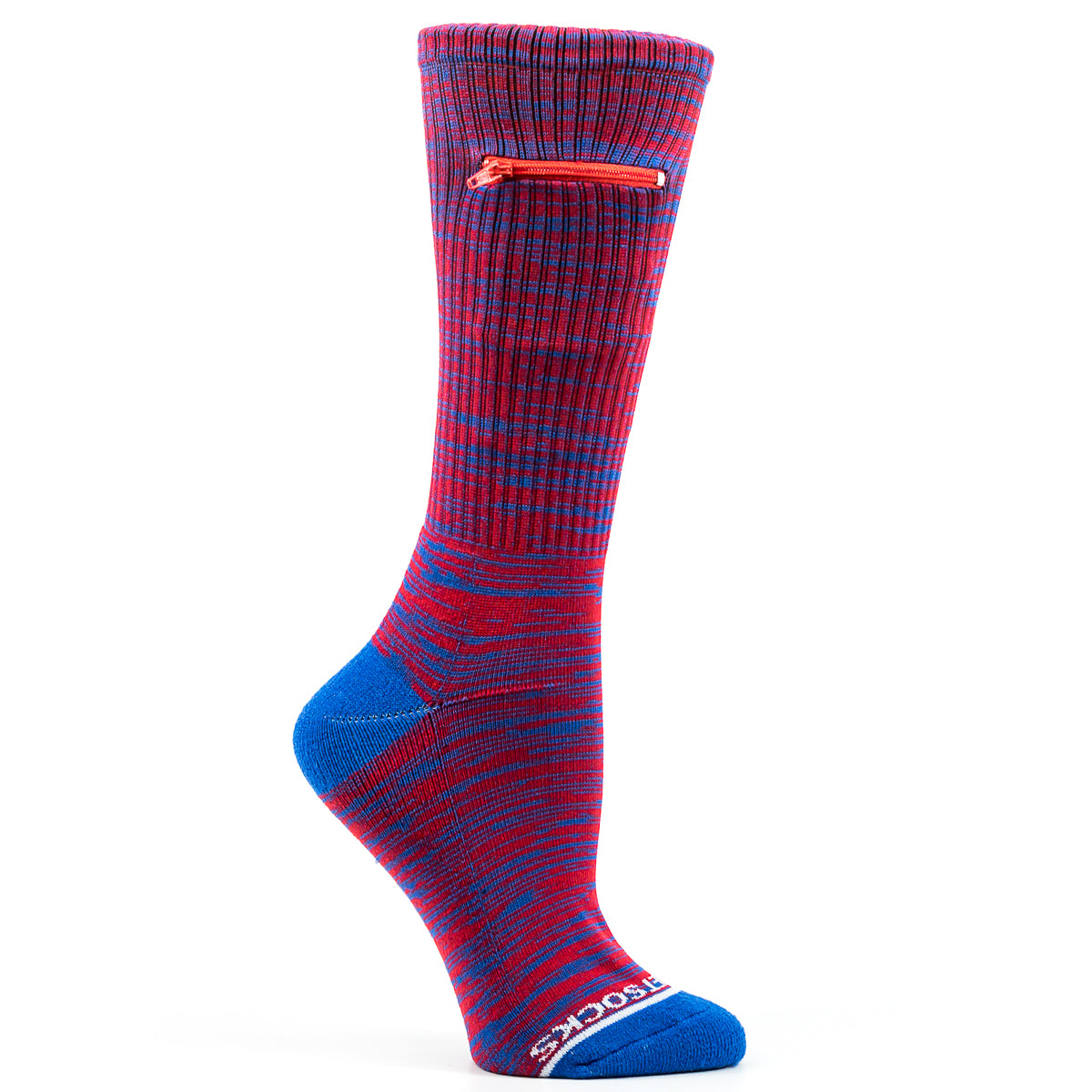 Red - Blue, Sport Crew Pocket Socks®
