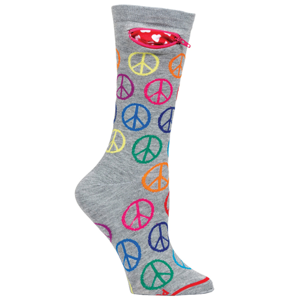 Pocket Socks® Peace & Love, Womens - Deluxe