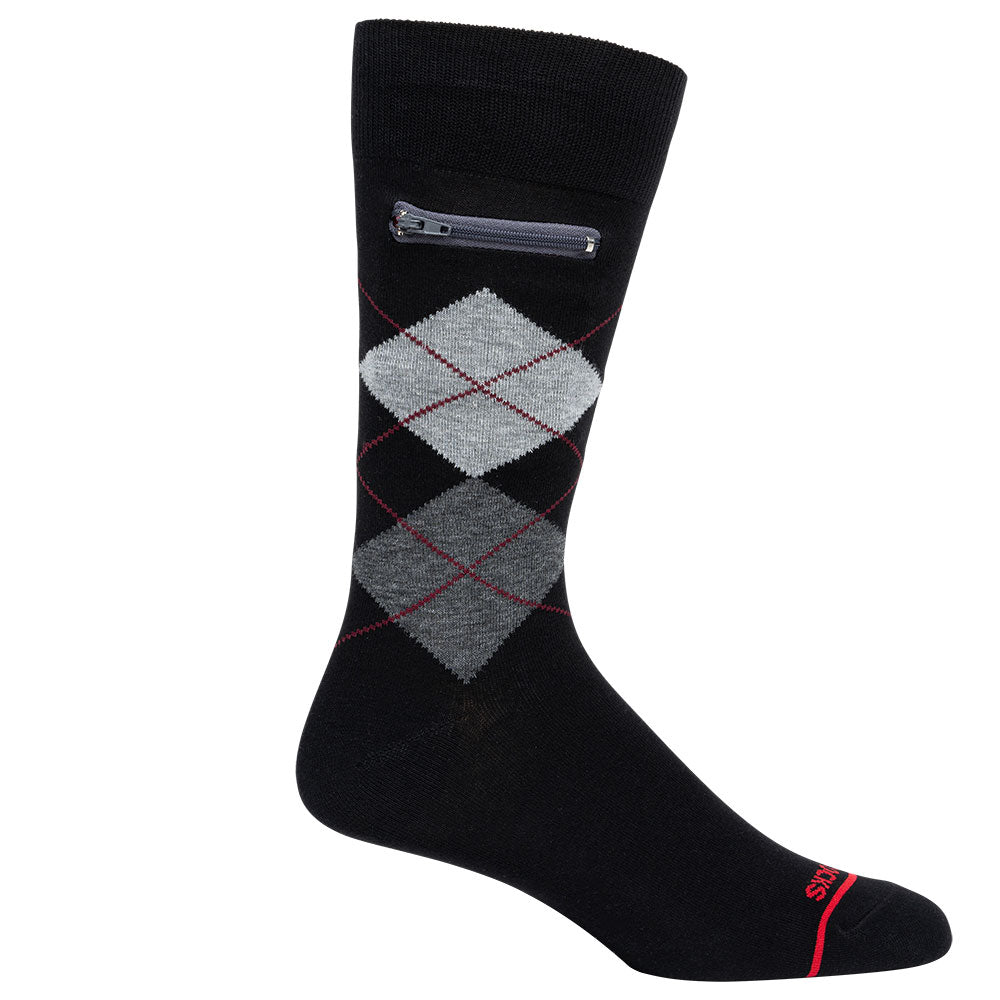 
                  
                    Pocket Socks®, Argyle Grey, Mens
                  
                