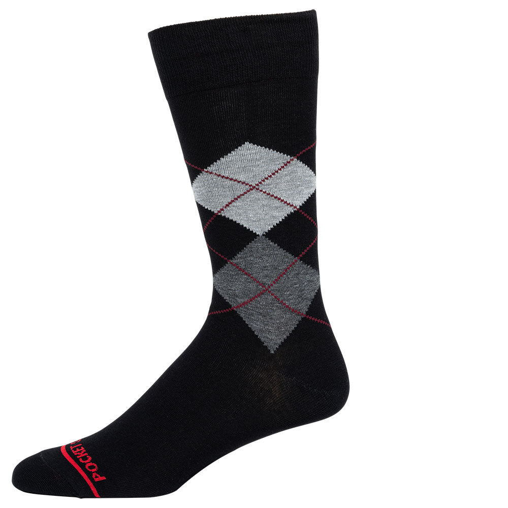 
                  
                    Pocket Socks®, Argyle Grey, Mens
                  
                