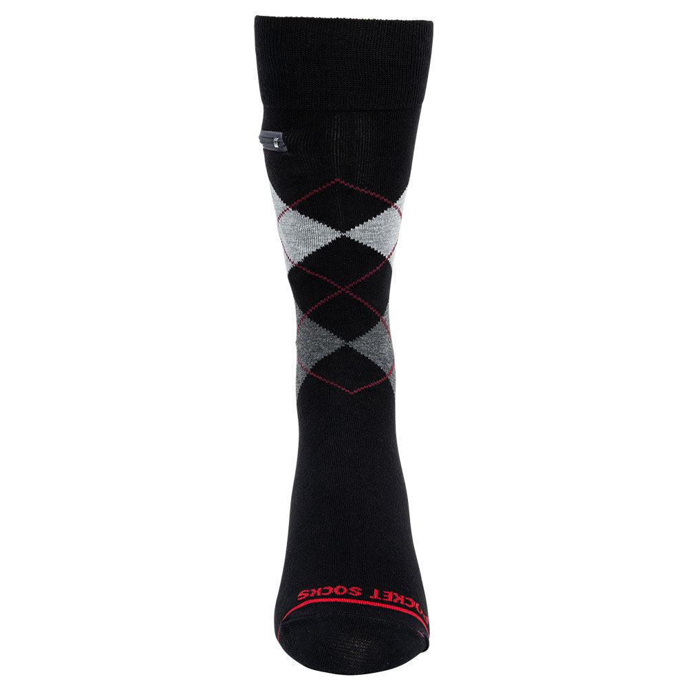 
                  
                    Pocket Socks®, Argyle Grey, Mens
                  
                