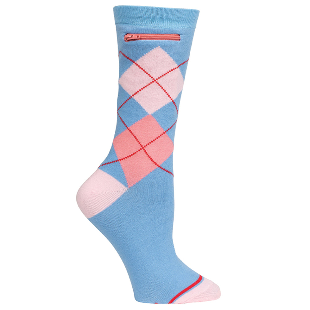 Pocket Socks®, Periwinkle Argyle, Womens