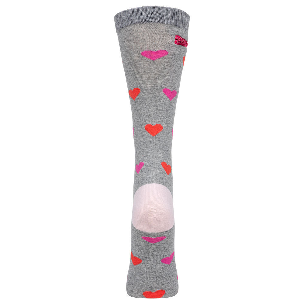 Pocket Socks®, Hearts on Grey, Womens
