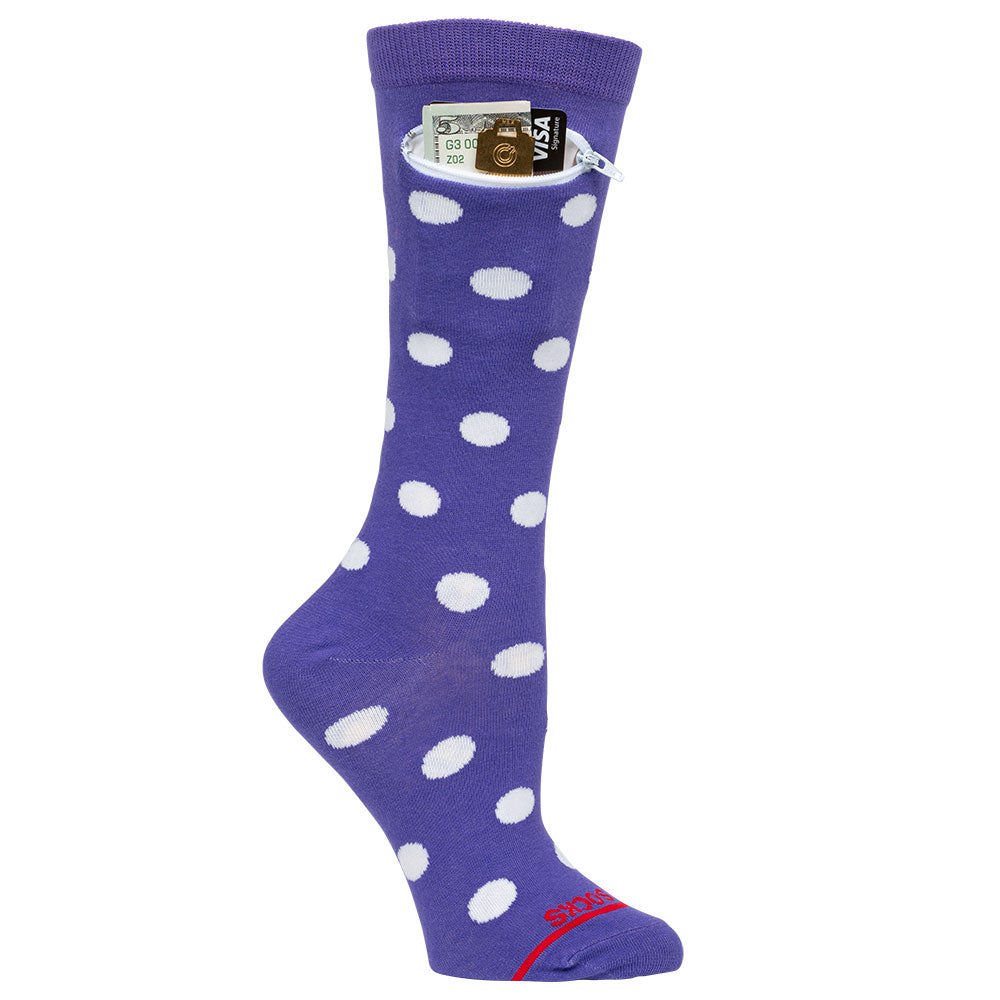 Pocket Socks®, Purple+Dot, Womens