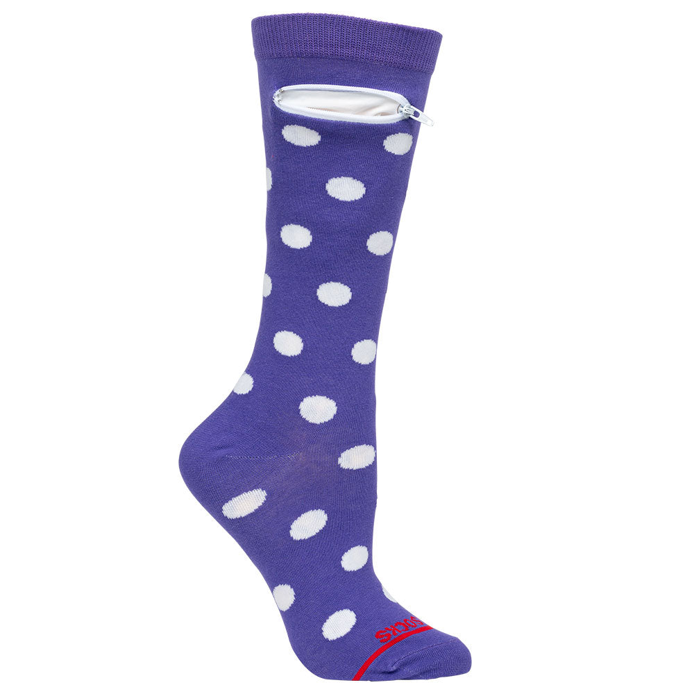 Pocket Socks®, Purple+Dot, Womens