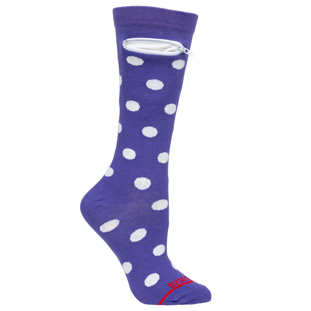 
                  
                    Pocket Socks®, Purple+Dot, Womens
                  
                