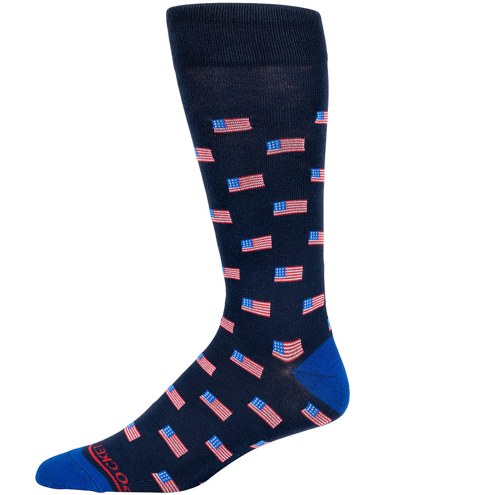 Pocket Socks®, USA Flags, Mens Deluxe