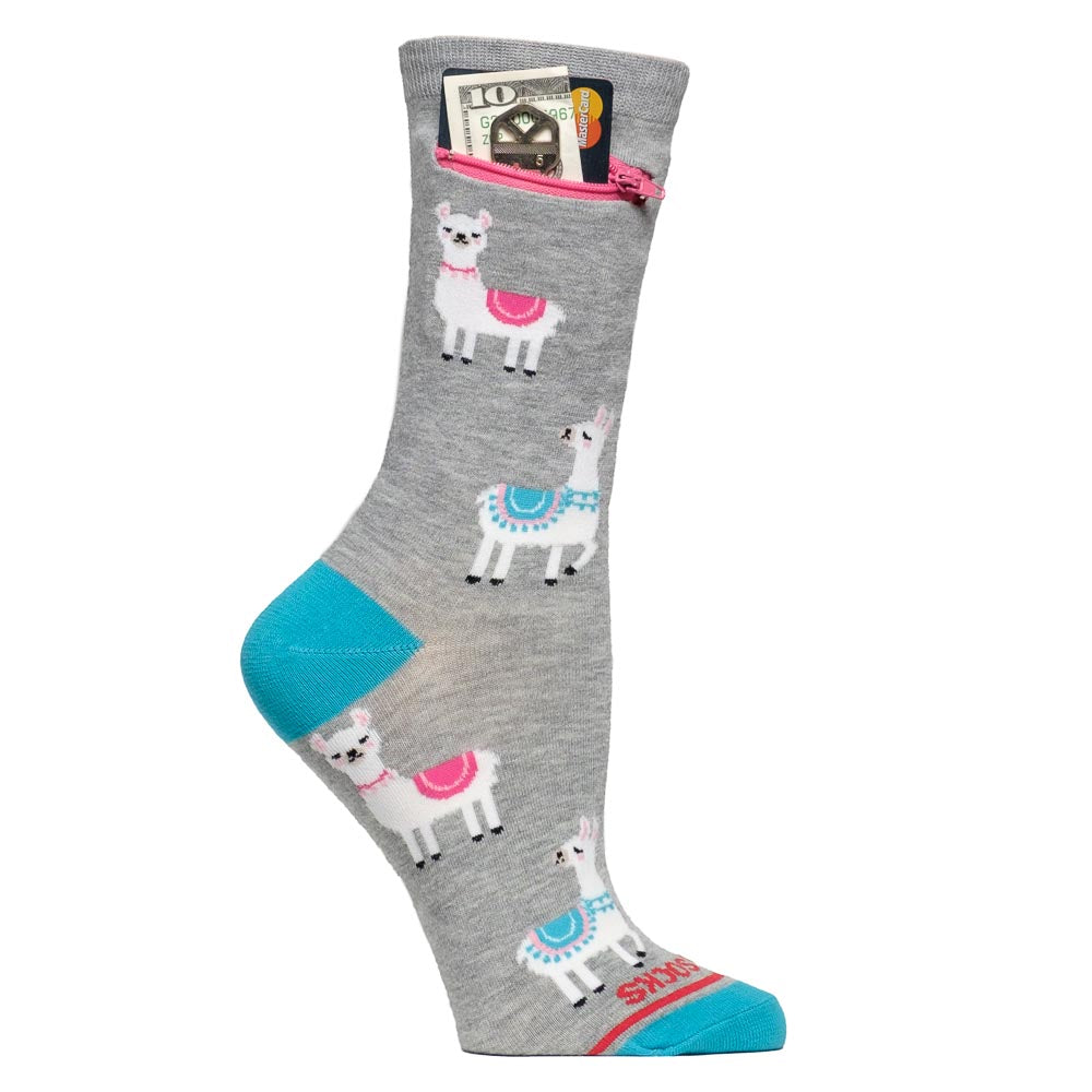 Pocket Socks®, Llama, Womens