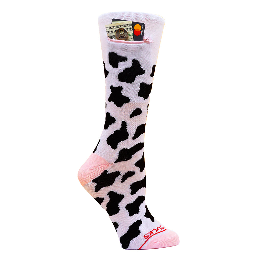 Pocket Socks® Moo Cow, Womens