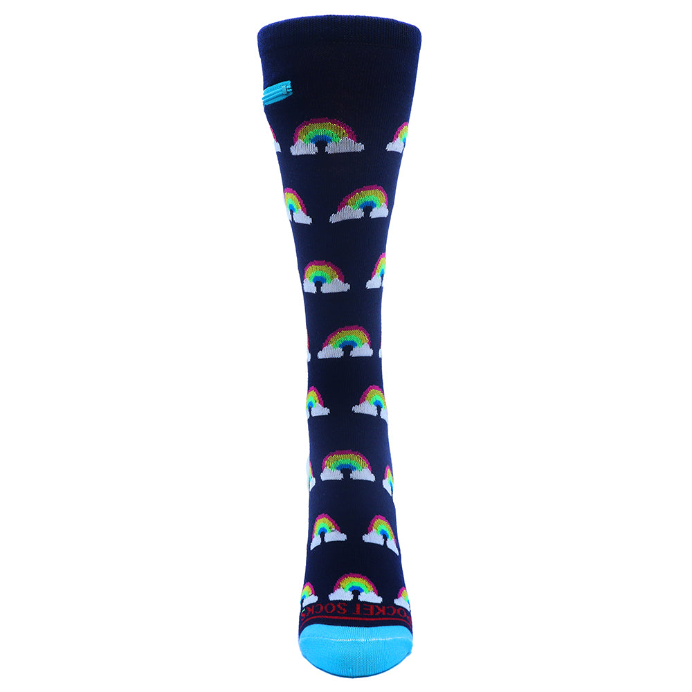 
                  
                    Pocket Socks® Rainbows on Blue
                  
                