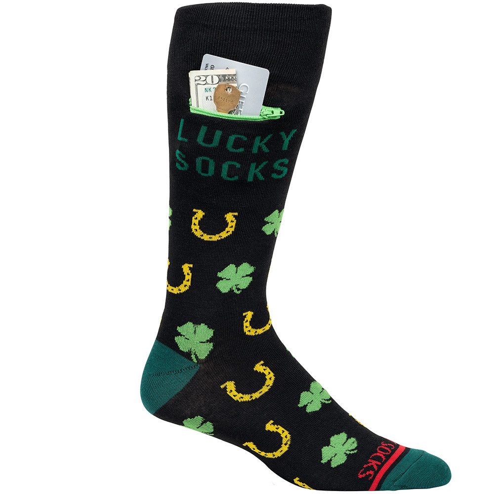 Pocket Socks® Lucky Socks, Mens Deluxe