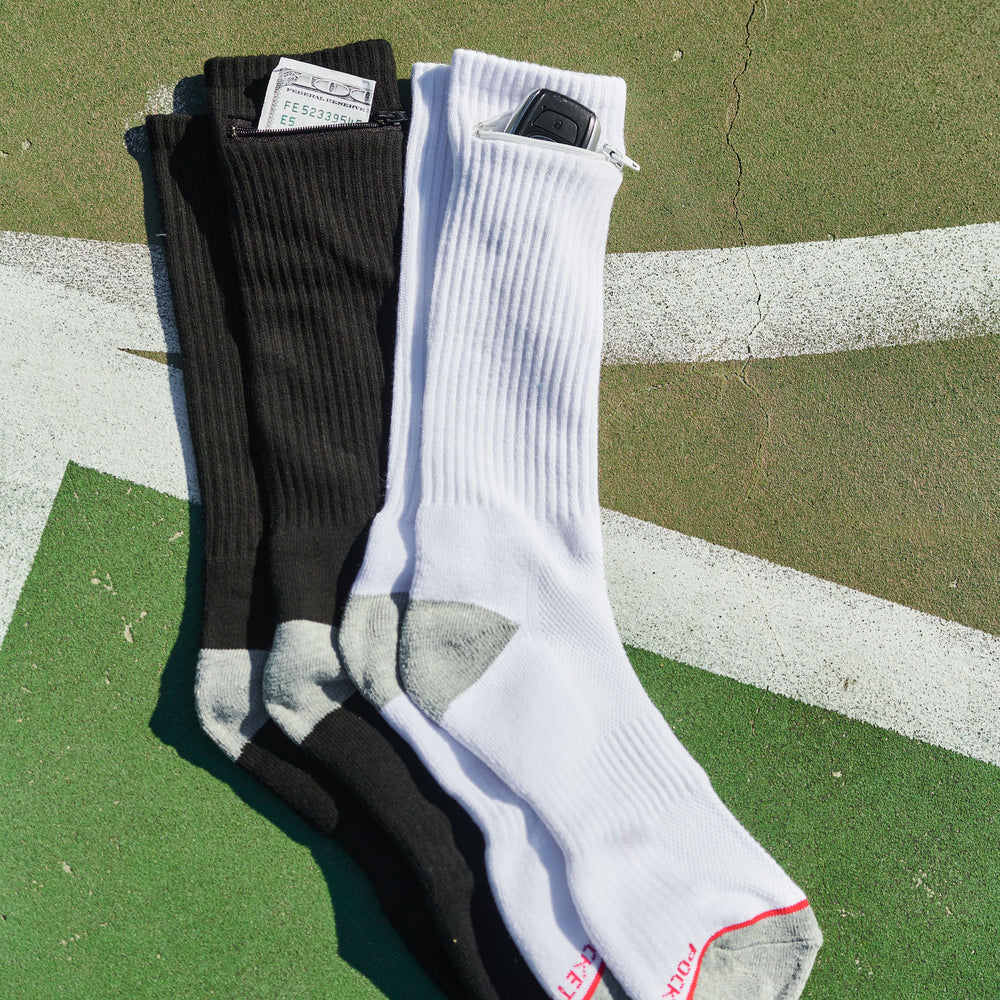 
                  
                    Pocket Socks® Crew White, Medium
                  
                