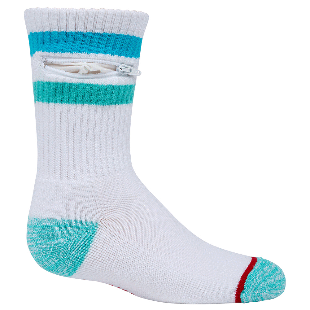 Pocket Socks®, Kids, Aqua Stripe