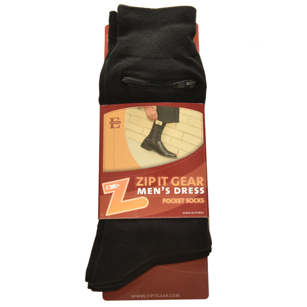 Pocket Socks®, Black Dress 3-Pack