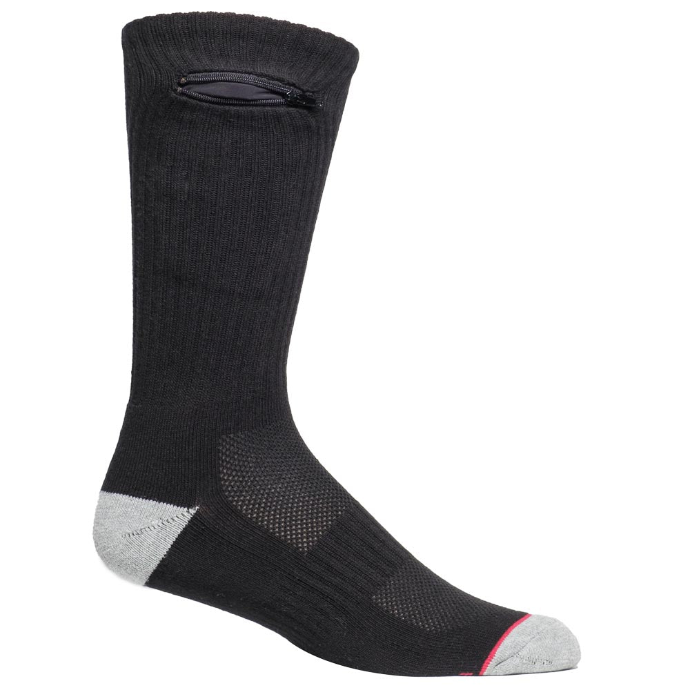 Pocket Socks® Crew Black, Large