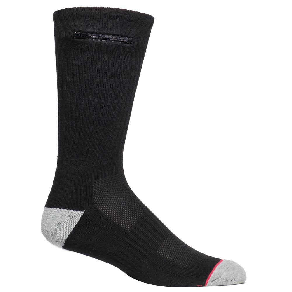 Pocket Socks® Crew Black, Medium