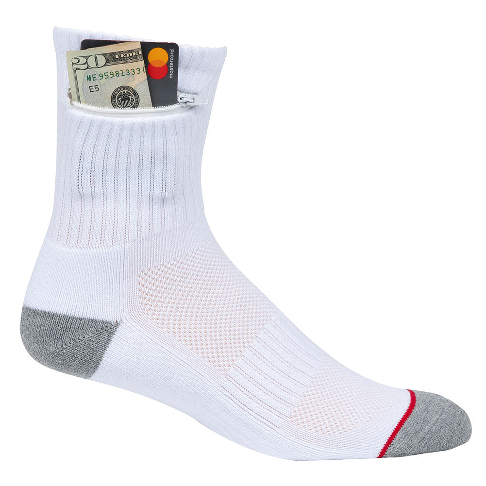 Sport Ankle Pocket Socks® White