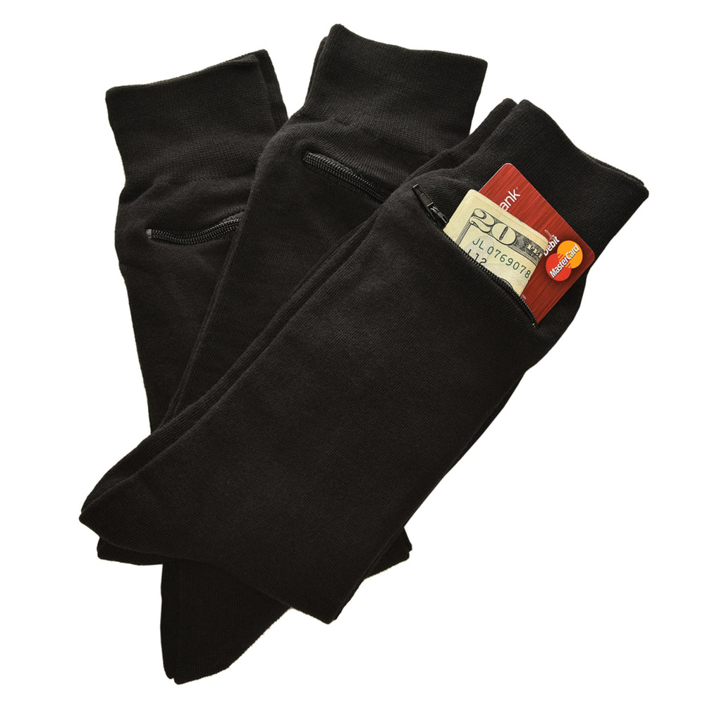 Pocket Socks®, Black Dress 3-Pack