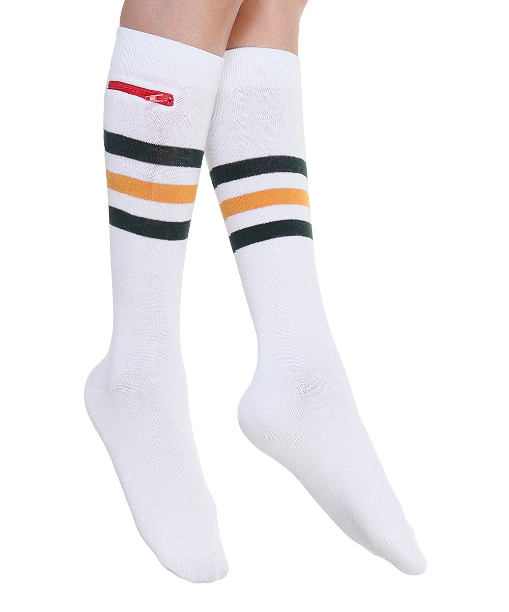 2 Pack Bundle White Sport Stripe (Small/Medium)